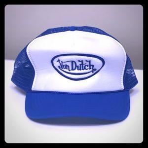 Vintage Von Dutch Themed Trucker- Blue